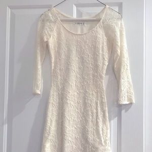 Abercrombie and Fitch off white lace dress